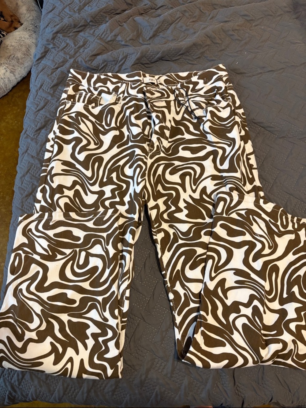 Rue21 Brown & White Swirl Straight Leg Jeans